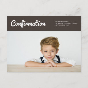 Confirmation Pour Lui Invitation Photo Moderne