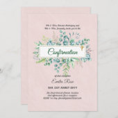 CONFIRMATION VERDOYÈRE Invitation Moderne Double f (Devant / Derrière)