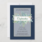 CONFIRMATION VERDOYÈRE Invitation Moderne Double f (Devant)