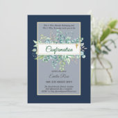 CONFIRMATION VERDOYÈRE Invitation Moderne Double f (Debout devant)