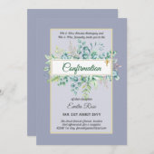 CONFIRMATION VERDOYÈRE Invitation Moderne Double f (Devant / Derrière)