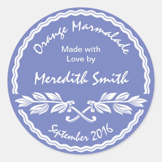 Confiture classique Étiquette rose et blanc / Jell (Devant)