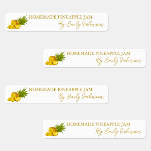 Confiture d'ananas maison mince Étiquette