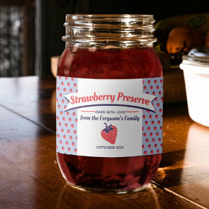 Confiture de confiture de fraises autocollants éti