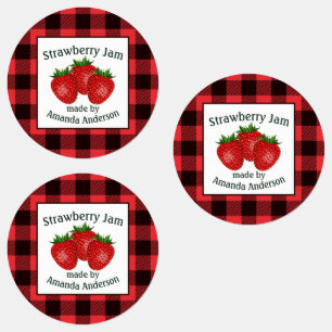 Confiture de fraises Conserve Plaid C Étiquette al