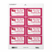 Confiture de framboise Étiquette de réserve person (Feuille entière)