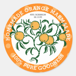 Confiture de marmelade d'orange maison Étiquette
