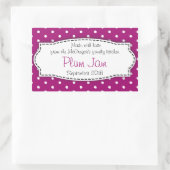 Confiture de prune préserver étiquette alimentaire (Sac)