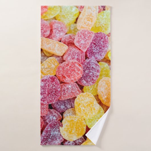 Confiture décorative bonbon jaune et gelée d'orang (Serviette de bain)