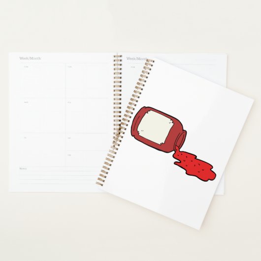 Confiture déversée Cute Jelly Rouge Jar (Devant avec enveloppe)