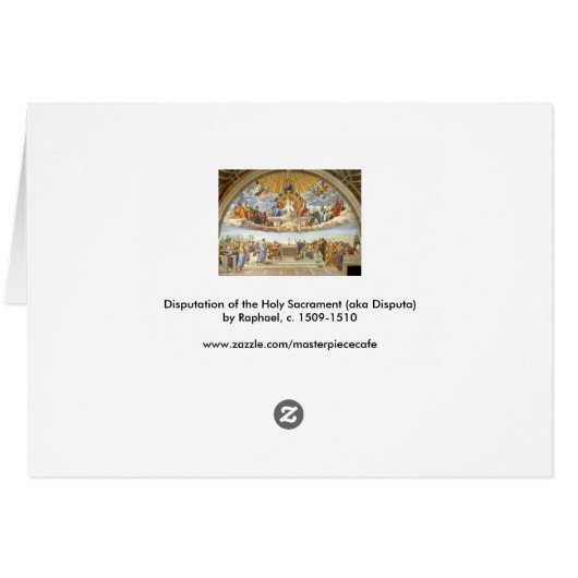 Conflit du Saint Sacrement, Raphael Sanzio (Dos Horizontal)