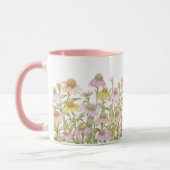 Conflowers Aquarelle Botanique Mug (Gauche)