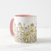 Conflowers Aquarelle Botanique Mug (Devant gauche)