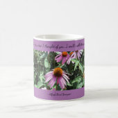 Conflowers violets Pensées de vous Café Mug (Centre)