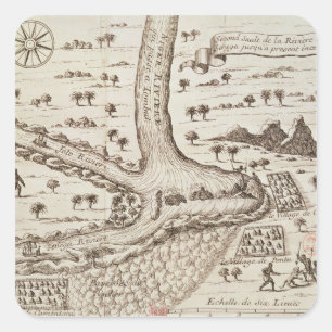 Confluence of the Niger Vierkante Sticker