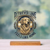 Confort à la maison Golden Retriever Gravure Vinta (Neutre)