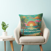 Confort à l'encre tropicale : Coussin inspiré du j (Chaise)