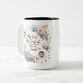 Confort de chat Mug à deux tons - 15 oz Meow en co (Devant gauche)