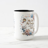 Confort de chat Mug à deux tons - 15 oz Meow en co (Devant droit)
