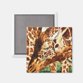 Confort de créatures - Aimant de girafes (Recto/Verso)