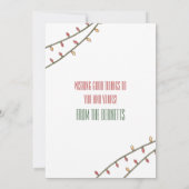 Confort de Noël Chat Confort & Joie Carte de vacan (Dos)