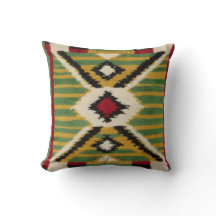 Confort élégant avec oreillers à jets Kilim vert