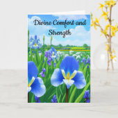 Confort et force divins Dieu est avec vous Carte (Fleur jaune)