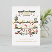 Confort et joie | Carte de vacances de Noël (Debout devant)