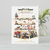 Confort et joie | Carte de vacances de Noël (Debout devant)