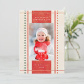 Confort et joie Carte photo en tissu de Noël (Debout devant)