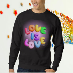 Confort fier : Love Is Love sweatshirt arc-en-ciel