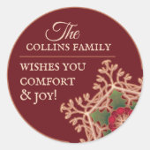 Confort & Joie Holly Star Stickers rouges personna (Devant)