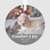 Confort & Joie Photo et nom Noël moderne (dos)