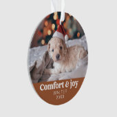 Confort & Joie Photo et nom Noël moderne (devant)