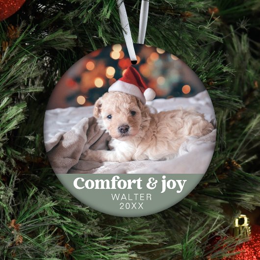 Confort & Joie Photo et nom Noël moderne