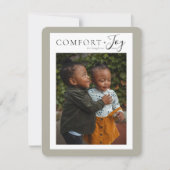 Confort + Joy Holiday Carte photo (Devant)