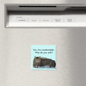 Confortable sur lave-linge aimant chat (In Situ (Lave-vaisselle))