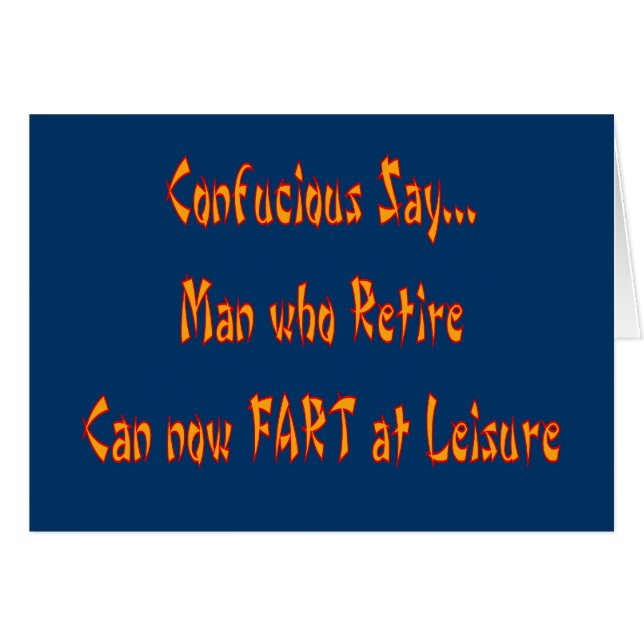 Confucious disent le "PET aux LOISIRS " (Devant horizontal)