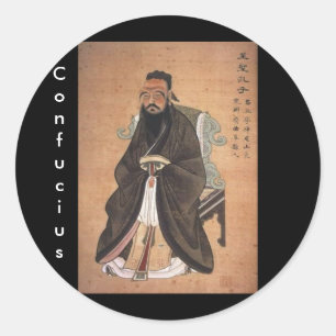 Confucius 1 ronde sticker
