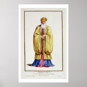 Confucius (551-479 BC), uit de Receuil des Estampe Poster