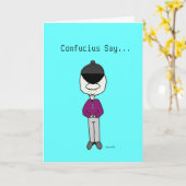 Confucius disent… la carte d'anniversaire (Fleur jaune)