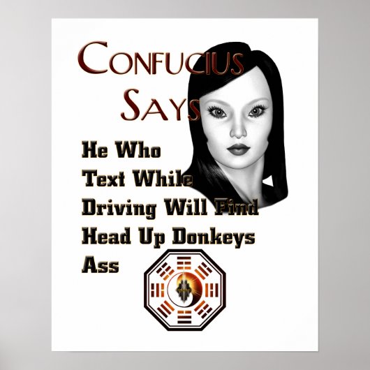 Confucius Dit Poster Mur (Devant)