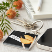 Confucius Fortune Cookie Sleutelhanger (Voorkant Rechts)