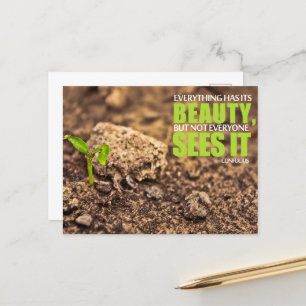 Confucius Inspirerend quote "Beauty" Briefkaart