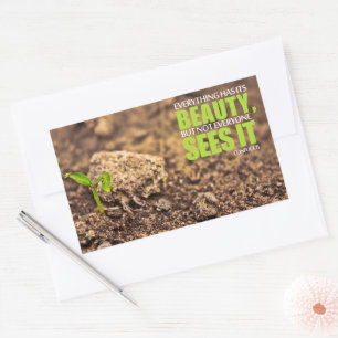 Confucius Inspirerend quote "Beauty" Rechthoekige Sticker