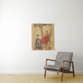 Confucius, Lao-tzu en Boeddhist Arhat Wandkleed (In situ)