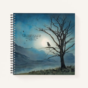 Confucius Leeuw Quote Blauwe Maan Boom Vogel Dagbo Notitieboek