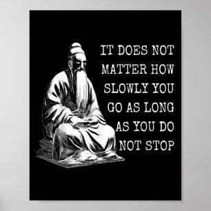 Confucius Motivatie citaten over het leven Poster