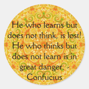 Confucius Quote - rijpbare wijsheid Ronde Sticker