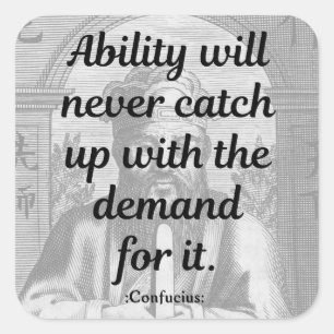 Confucius Quote Vierkante Sticker